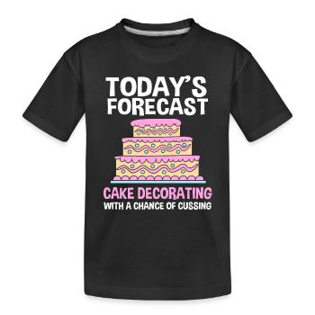 Gâteau Tartelette Décoration Gâteau - T-shirt bio Premium Enfant - noir - Devant