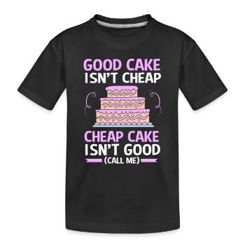 Gâteau Tartelette Décoration Gâteau - T-shirt bio Premium Enfant - noir - Devant