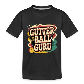 Gutter Ball Guru 10 - Kinder Premium Bio T-Shirt - Schwarz - Vorne