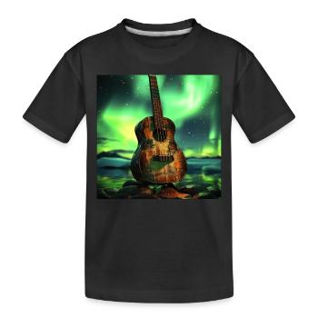 Ukulele - Kinder Premium Bio T-Shirt - Schwarz - Vorne