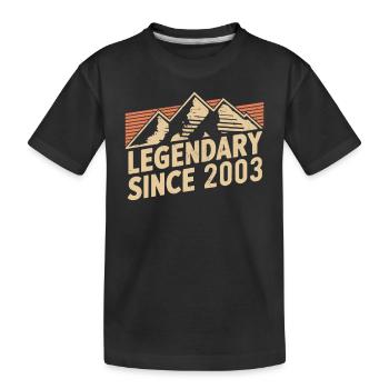 Legendary since 2003 Birthday - Kids' Premium Organic T-Shirt - black - Front