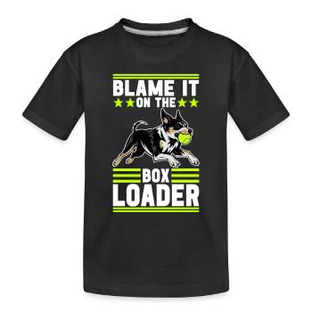 Flyball Hundesport - Kinder Premium Bio T-Shirt - Schwarz - Vorne