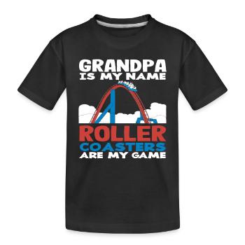 Montagnes russes, grand-père est mon nom - T-shirt bio Premium Enfant - noir - Devant