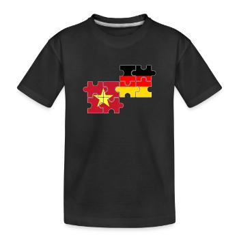 Vietnam Allemagne Drapeau Allemand Vietnamien - T-shirt bio Premium Enfant - noir - Devant