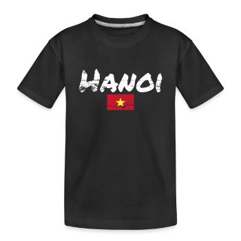 Hanoi Vietnam Vintage Drapeau Vietnamien - T-shirt bio Premium Enfant - noir - Devant