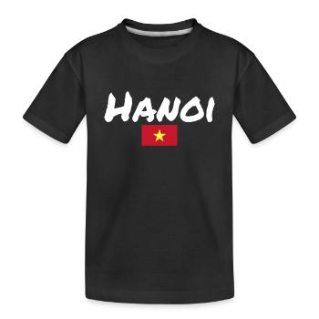 Hanoï Vietnam Drapeau vietnamien - T-shirt bio Premium Enfant - noir - Devant