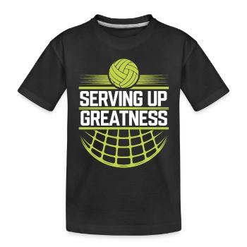 Joueur De Volley-ball Et Fan Spike Service - T-shirt bio Premium Enfant - noir - Devant