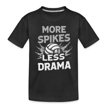 Joueur De Volley-ball Et Fan Spike Service - T-shirt bio Premium Enfant - noir - Devant