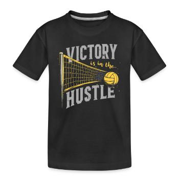 Joueur De Volley-ball Et Fan Spike Service - T-shirt bio Premium Enfant - noir - Devant