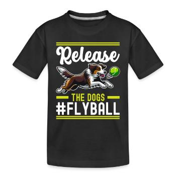 Flyball Sports canins - T-shirt bio Premium Enfant - noir - Devant