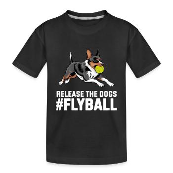 Flyball Sports canins - T-shirt bio Premium Enfant - noir - Devant