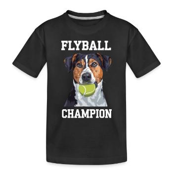 Flyball Sports canins - T-shirt bio Premium Enfant - noir - Devant