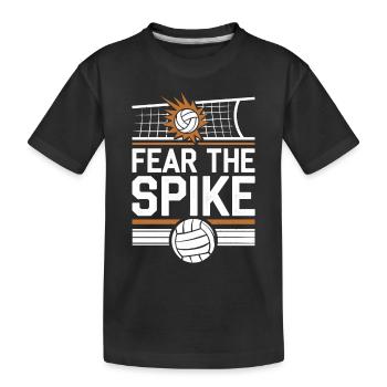 Joueur De Volley-ball Et Fan Spike Service - T-shirt bio Premium Enfant - noir - Devant
