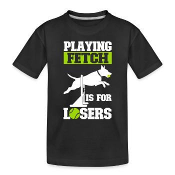 Flyball Sports canins - T-shirt bio Premium Enfant - noir - Devant