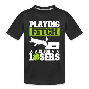 Flyball Sports canins - T-shirt bio Premium Enfant - noir - Devant