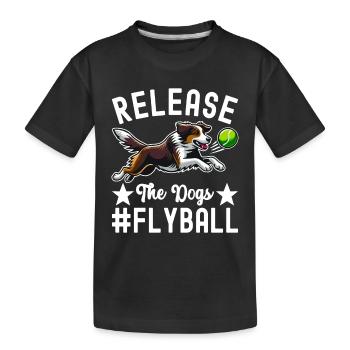 Flyball Sports canins - T-shirt bio Premium Enfant - noir - Devant