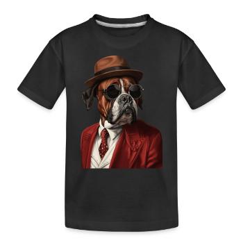 Boxer - Kinder Premium Bio T-Shirt - Schwarz - Vorne