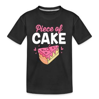 Gâteau Tartelette Décoration Gâteau - T-shirt bio Premium Enfant - noir - Devant