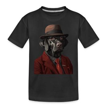 Labrador Retriever - Kinder Premium Bio T-Shirt - Schwarz - Vorne