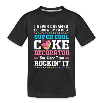 Gâteau Tartelette Décoration Gâteau - T-shirt bio Premium Enfant - noir - Devant