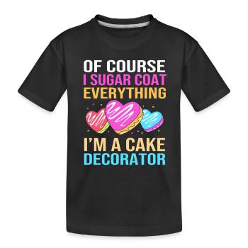 Gâteau Tartelette Décoration Gâteau - T-shirt bio Premium Enfant - noir - Devant