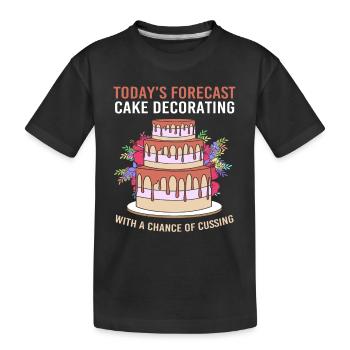 Gâteau Tartelette Décoration Gâteau - T-shirt bio Premium Enfant - noir - Devant