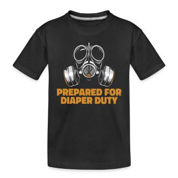 Prêt pour le changement de couche : une déclaration cool - T-shirt bio Premium Enfant - noir - Devant