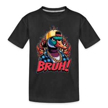 Canard colvert, Bruh, oiseau d’eau, chasseur de canards, sauvagine - T-shirt bio Premium Enfant - noir - Devant
