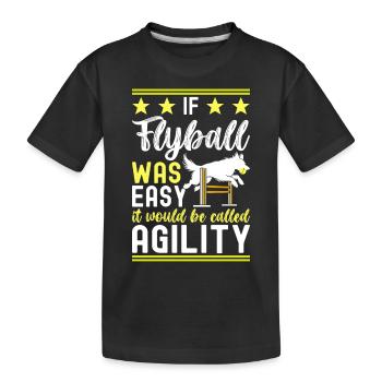 Flyball Sports canins - T-shirt bio Premium Enfant - noir - Devant