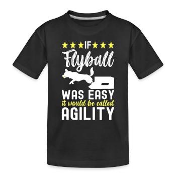 Flyball Sports canins - T-shirt bio Premium Enfant - noir - Devant
