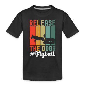 Flyball Sports canins - T-shirt bio Premium Enfant - noir - Devant
