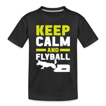 Flyball Sports canins - T-shirt bio Premium Enfant - noir - Devant