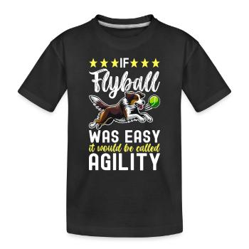 Flyball Sports canins - T-shirt bio Premium Enfant - noir - Devant
