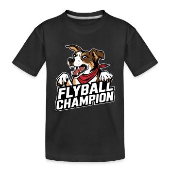 Flyball Sports canins - T-shirt bio Premium Enfant - noir - Devant