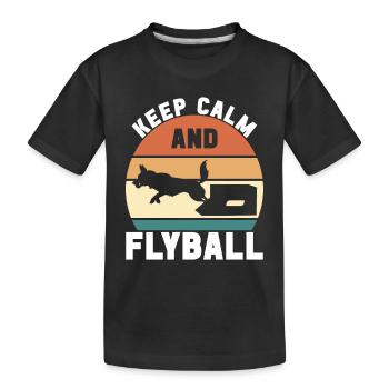 Flyball Sports canins - T-shirt bio Premium Enfant - noir - Devant