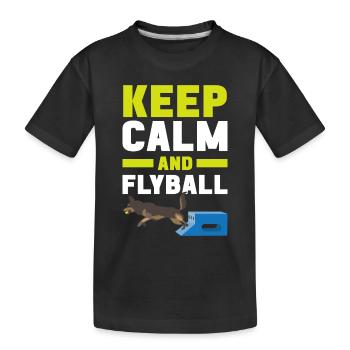 Flyball Sports canins - T-shirt bio Premium Enfant - noir - Devant