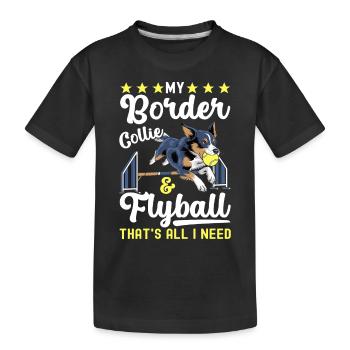 Flyball Sports canins - T-shirt bio Premium Enfant - noir - Devant