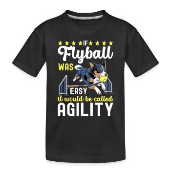 Flyball Sports canins - T-shirt bio Premium Enfant - noir - Devant