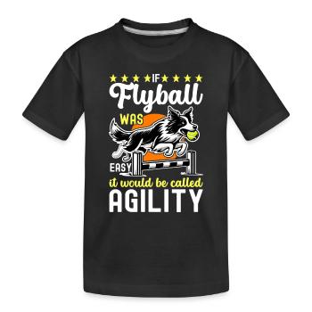 Flyball Sports canins - T-shirt bio Premium Enfant - noir - Devant