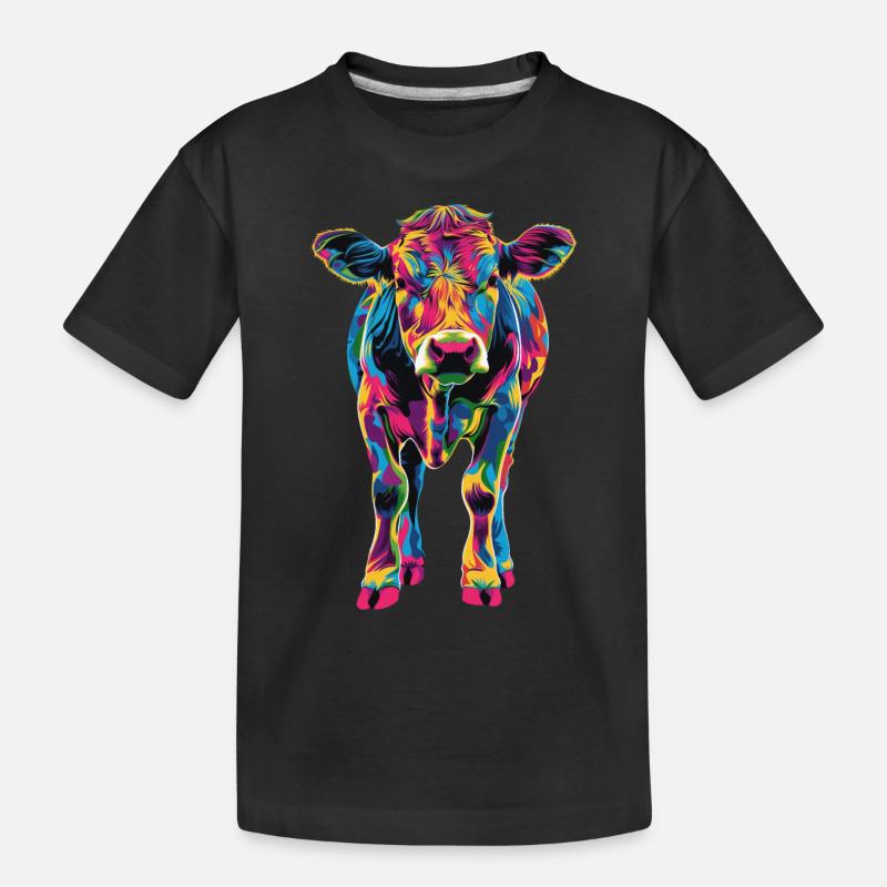 Kuh - Kinder Premium Bio T-Shirt - Schwarz