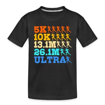 Trail running - T-shirt bio Premium Enfant - noir - Devant