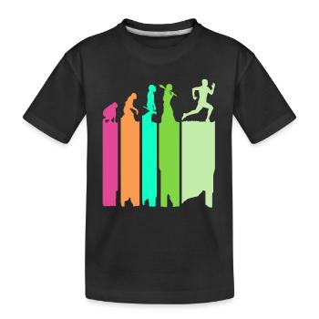Trail running - T-shirt bio Premium Enfant - noir - Devant