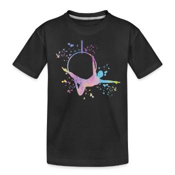 Anneau aérien Aerialist Anneau d’air Lyra - T-shirt bio Premium Enfant - noir - Devant
