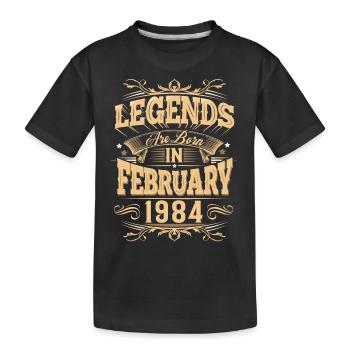 Februar 1984 Geburtstag Legende - Kinder Premium Bio T-Shirt - Schwarz - Vorne