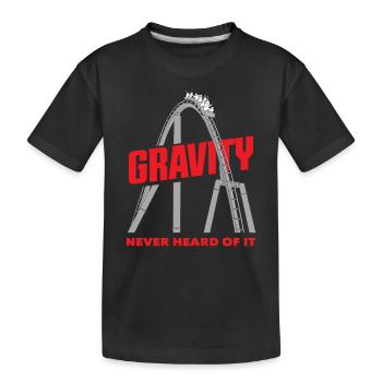 Roller coaster Gravity never heard of - Kids' Premium Organic T-Shirt - black - Front
