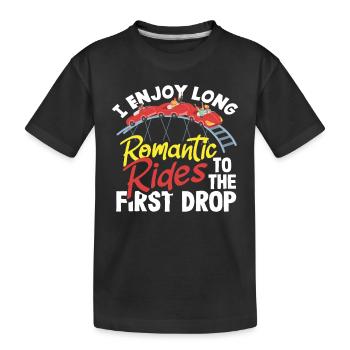 Romantic roller coaster rides to the first case - Kids' Premium Organic T-Shirt - black - Front