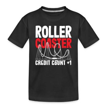 Compteur de crédit de montagnes russes +1 - T-shirt bio Premium Enfant - noir - Devant
