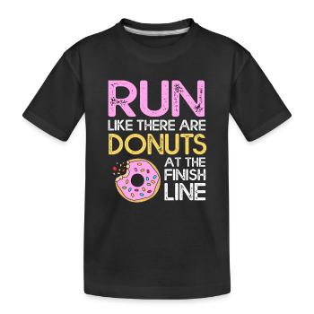 Marathon Marathon Runner - Kids' Premium Organic T-Shirt - black - Front