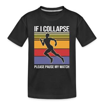 Marathon Marathon Runner - Kids' Premium Organic T-Shirt - black - Front