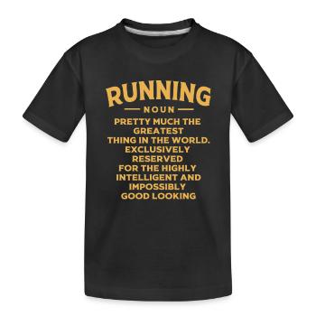 Marathon Marathon Runner - Kids' Premium Organic T-Shirt - black - Front
